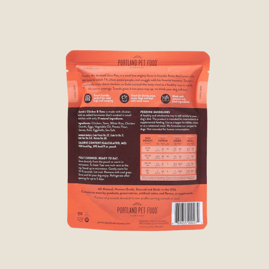 Portland Pet Food Company - Tuxedo's Chicken & Yams Homestyle Dog Meal