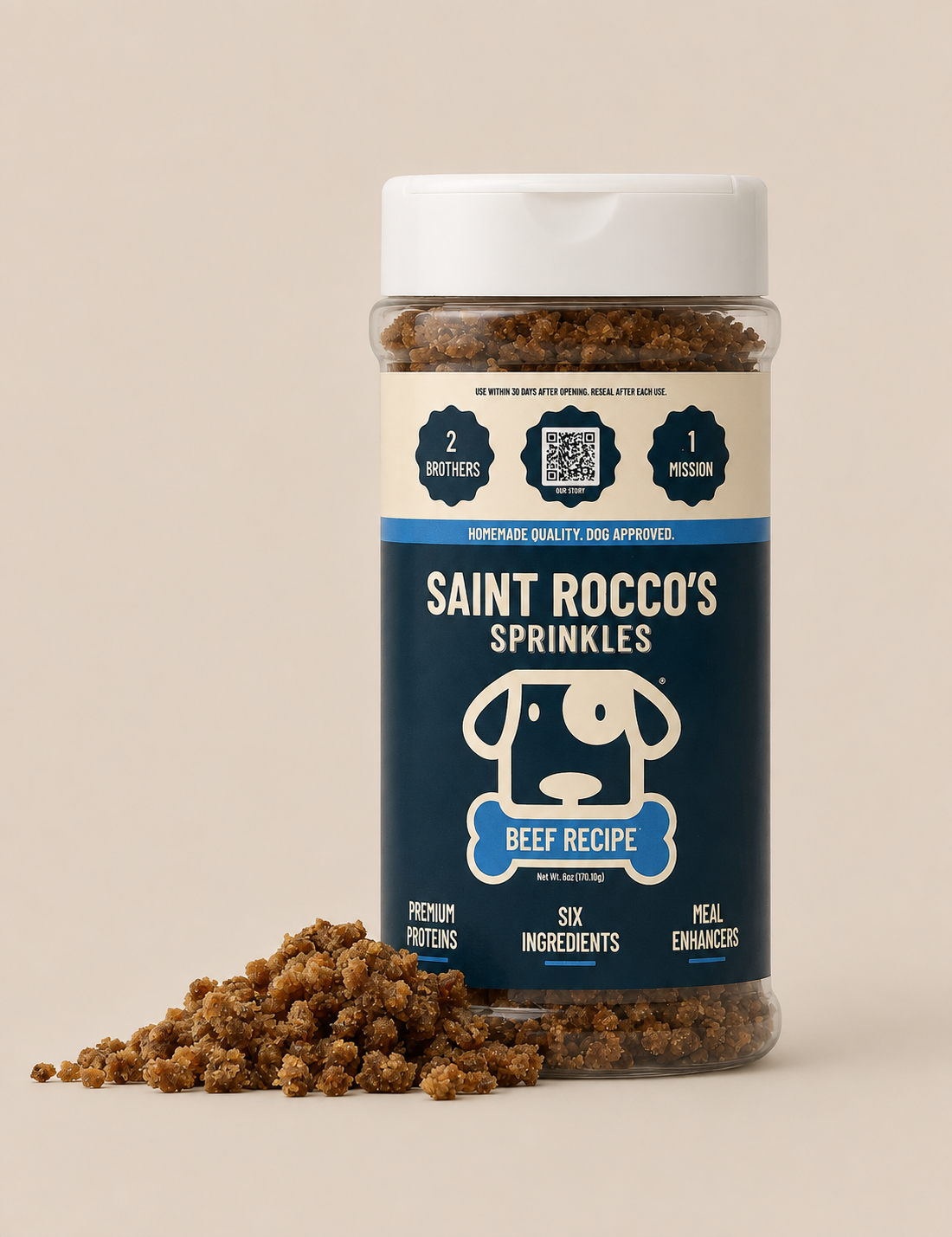 Saint Rocco's Beef Sprinkles Dog Meal Toppers