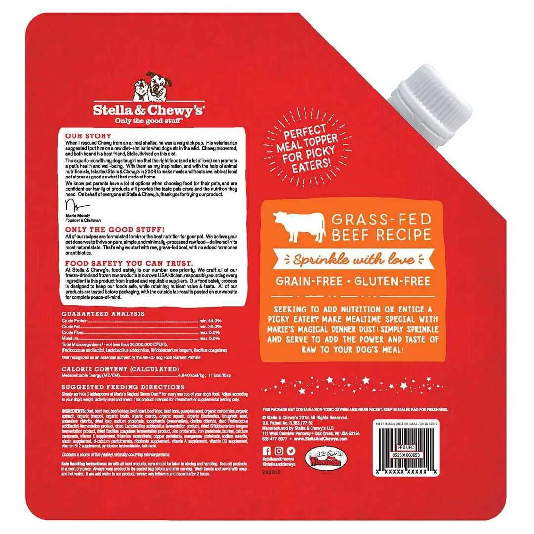 Stella Chewy s Marie s Magical Dinner Dust Grass Fed Beef