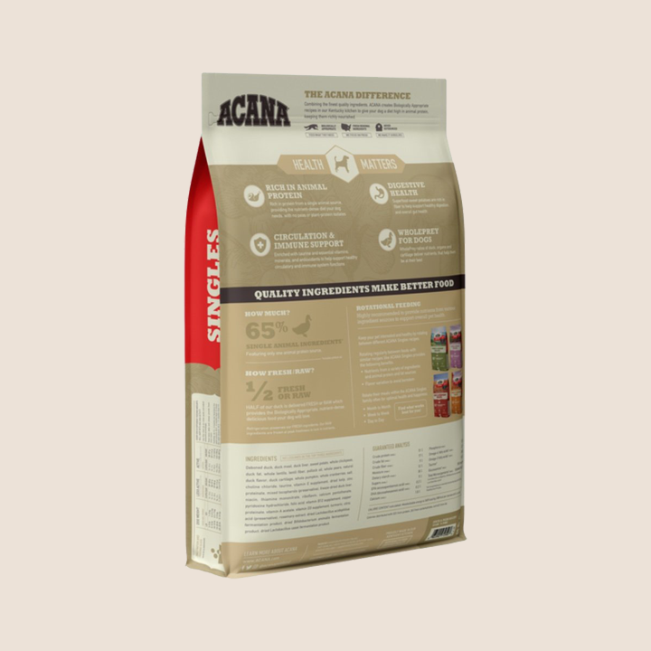 Acana duck and pear singles dog food shop reviews