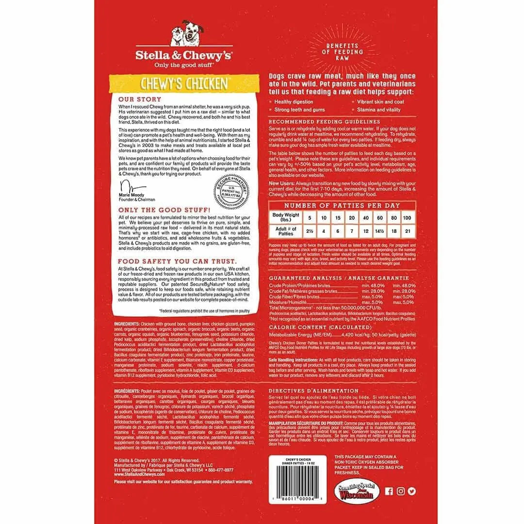 Stella & Chewy's Freeze-Dried Patties - Chewy’s Chicken Recipe