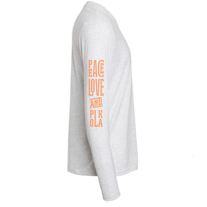 Pearl Peace Long Sleeve T-shirt - Heather White
