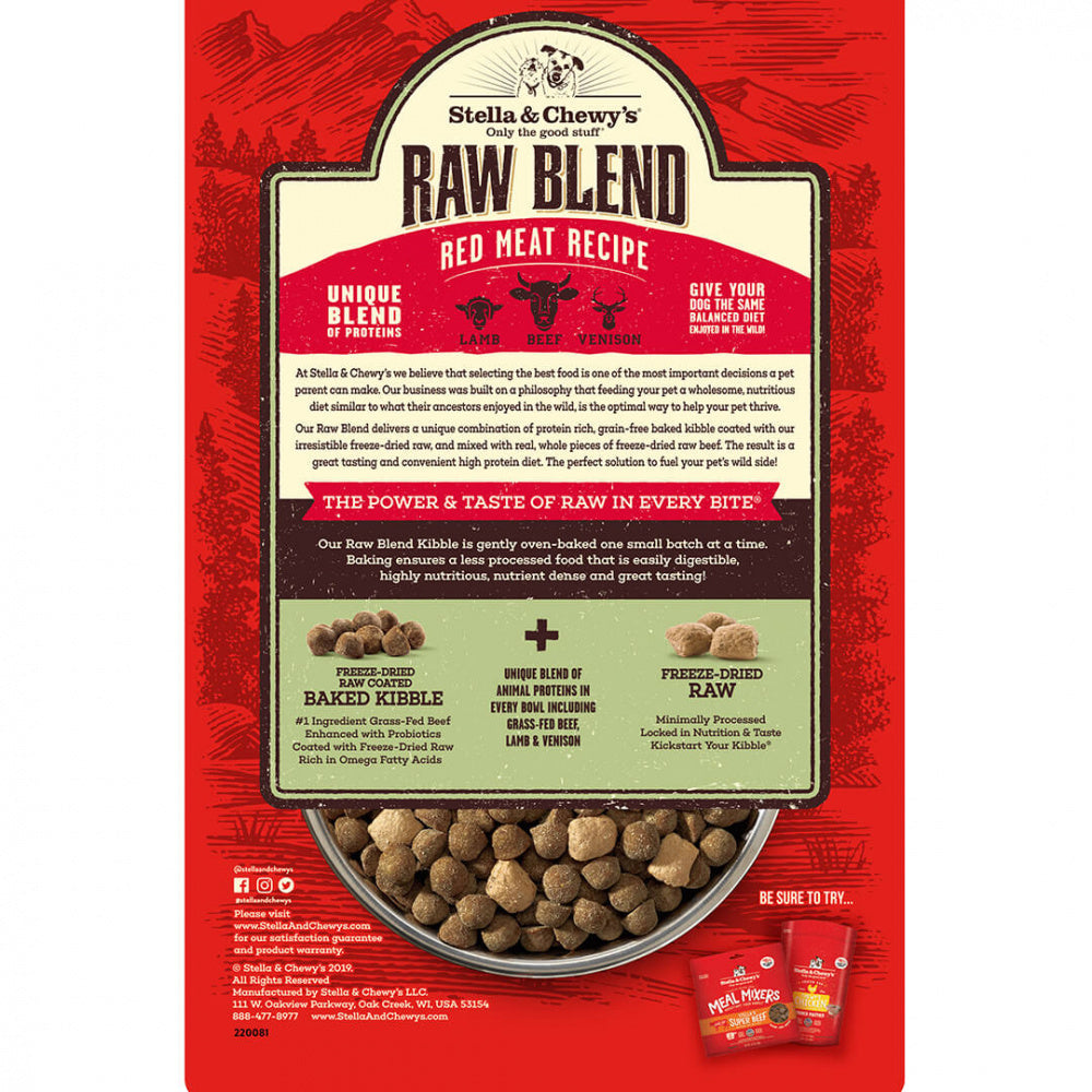 Stella & Chewy's Raw Blend Kibble Red Meat Recipe for Dogs Polkadog