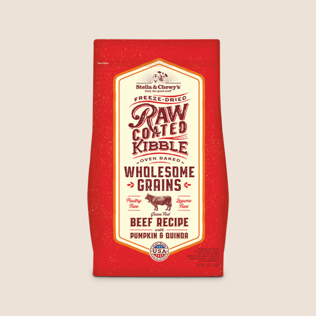 Stella Chewy's Raw Coated Kibble Beef Wholesome Grains
