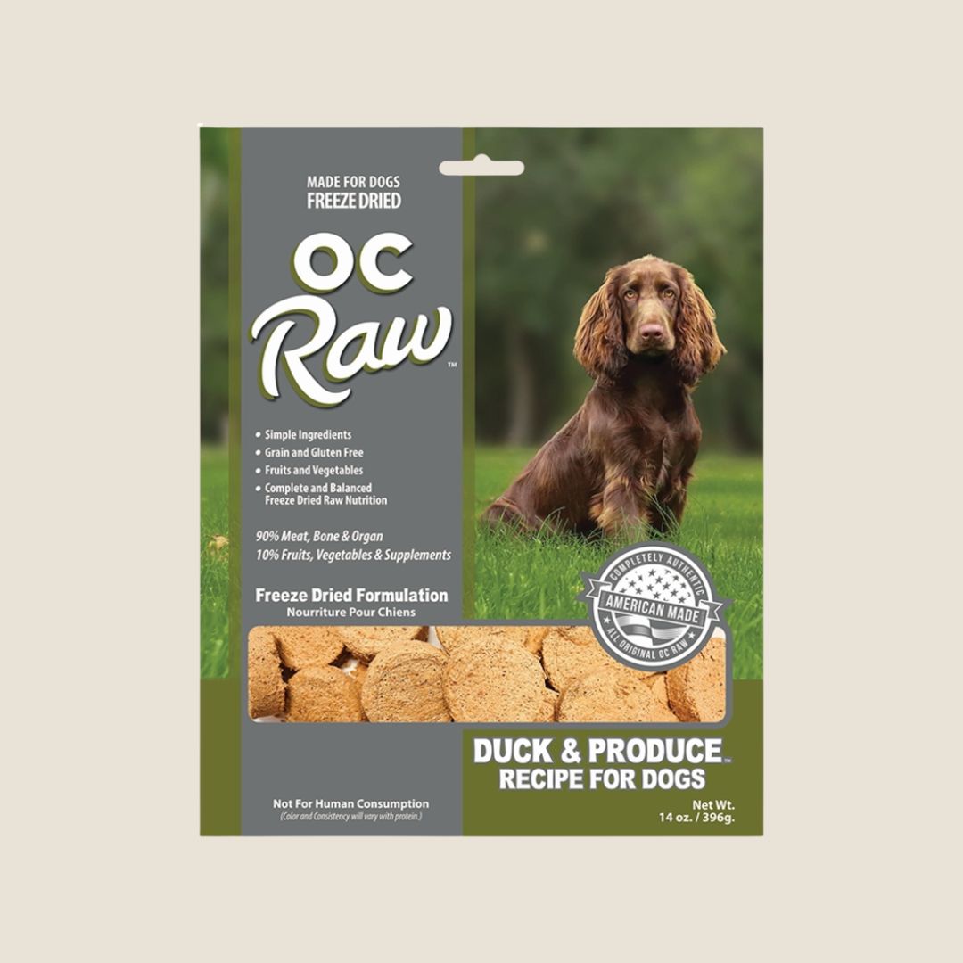 OC Raw Freeze Dried Patties Duck & Produce