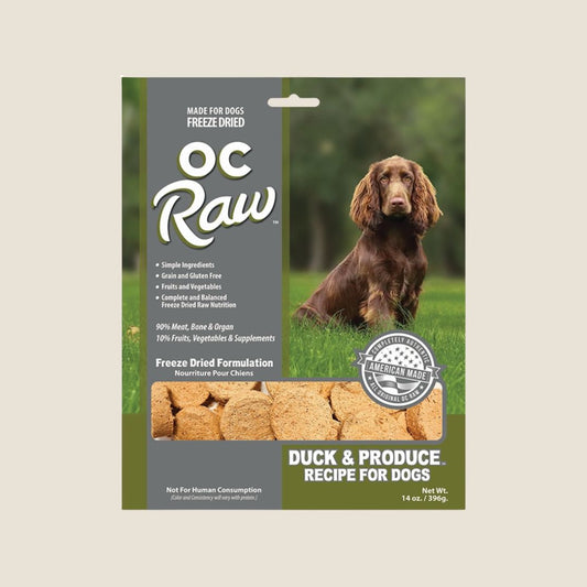 OC Raw Freeze Dried Patties Duck & Produce
