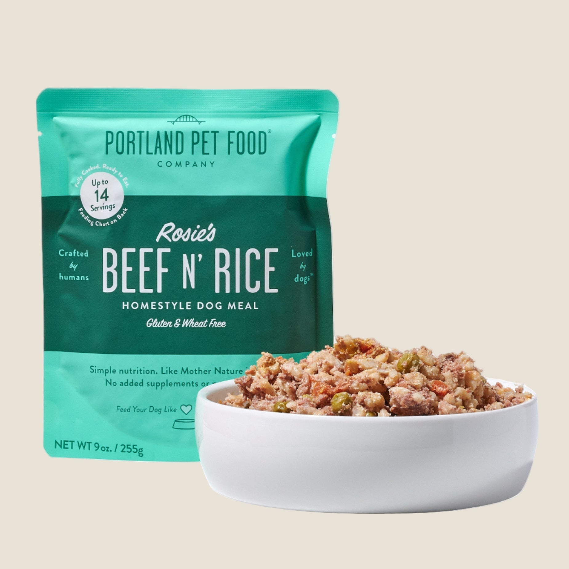 Portland Pet Food Rosie's Beef N' Rice Homestyle Dog Meal – Polkadog