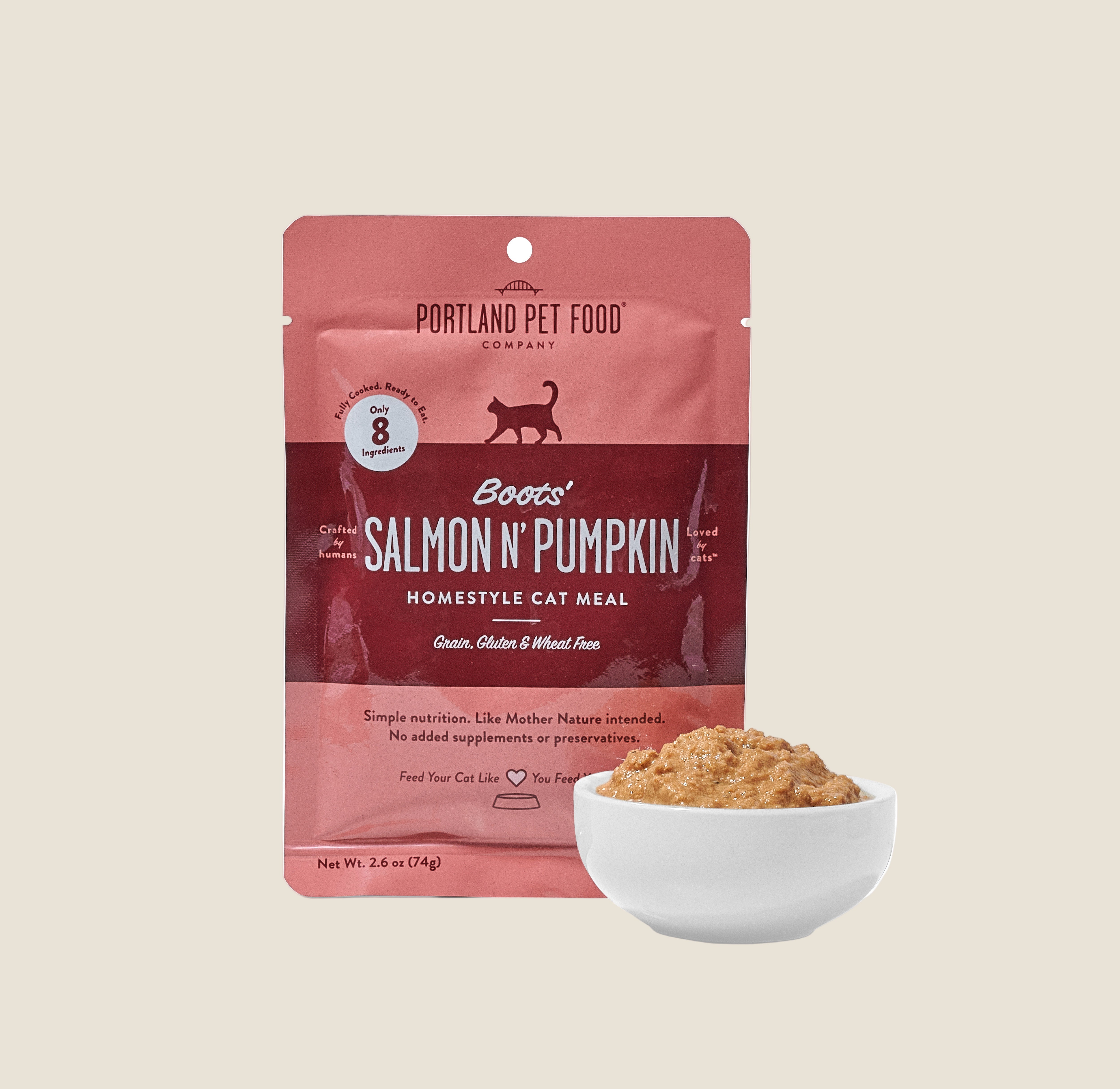 Portland Pet Food Boots' Salmon N' Pumpkin Homestyle Cat Meal