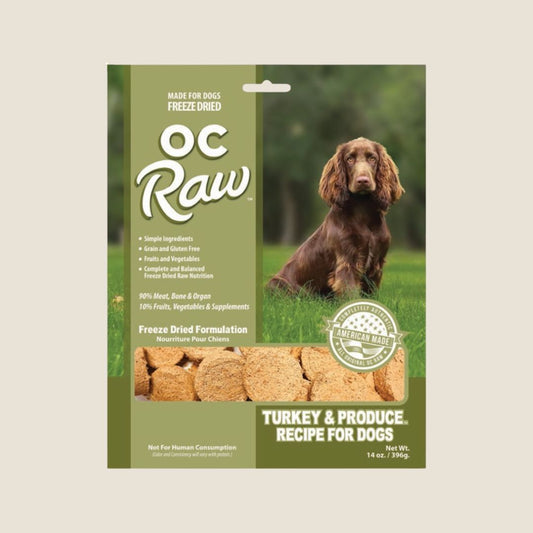 OC Raw Freeze Dried Patties Turkey & Produce