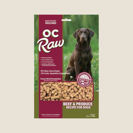 OC Raw Freeze Dried Meaty Rox Beef & Produce