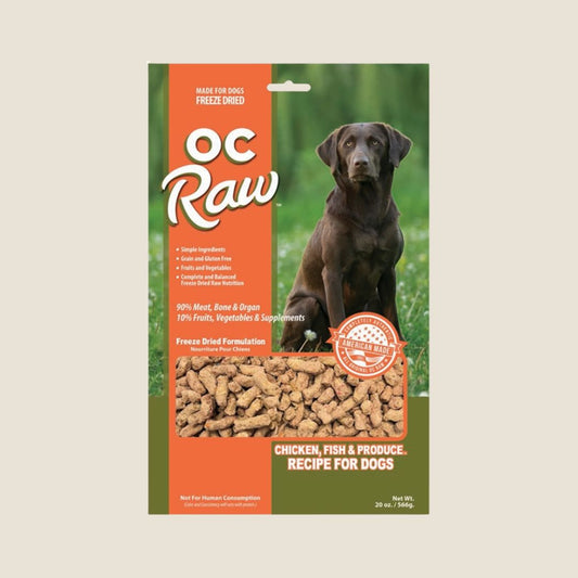OC Raw Freeze Dried Meaty Rox Chicken, Fish & Produce