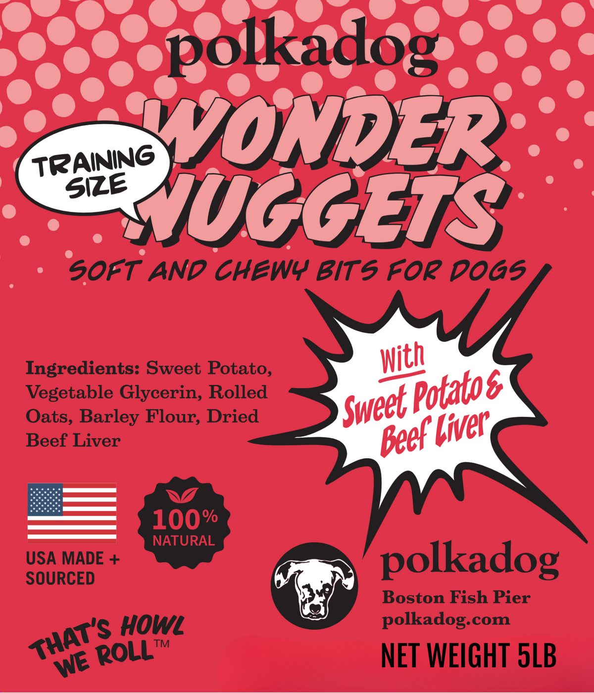 Polkadog Wonder Nuggets – Sweet Potato & Beef Dog Treats