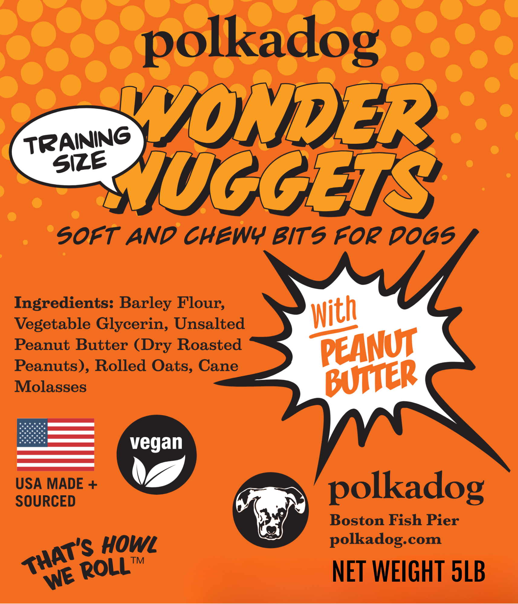Wonder Nuggets – Peanut Butter Dog Treats – Polkadog