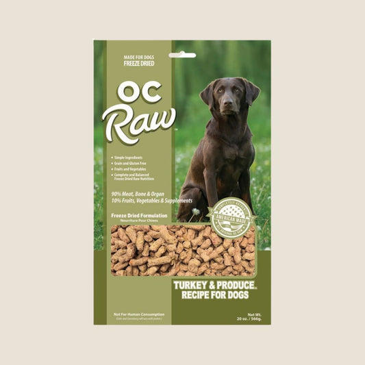 OC Raw Freeze Dried Meaty Rox Turkey & Produce