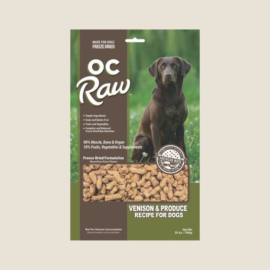 OC Raw Freeze Dried Meaty Rox Venison & Produce