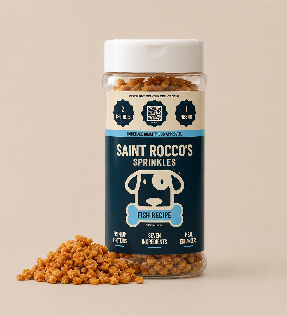Saint Rocco's Fish Sprinkles Dog Meal Toppers