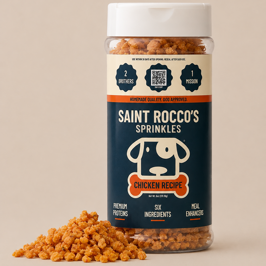 Saint Rocco's Chicken Sprinkles dog meal topper, 6 oz bag
