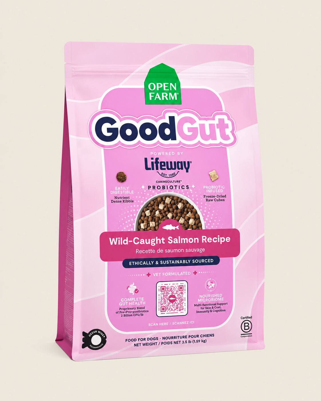 Open Farm GoodGut Wild-Caught Salmon Dog Kibble