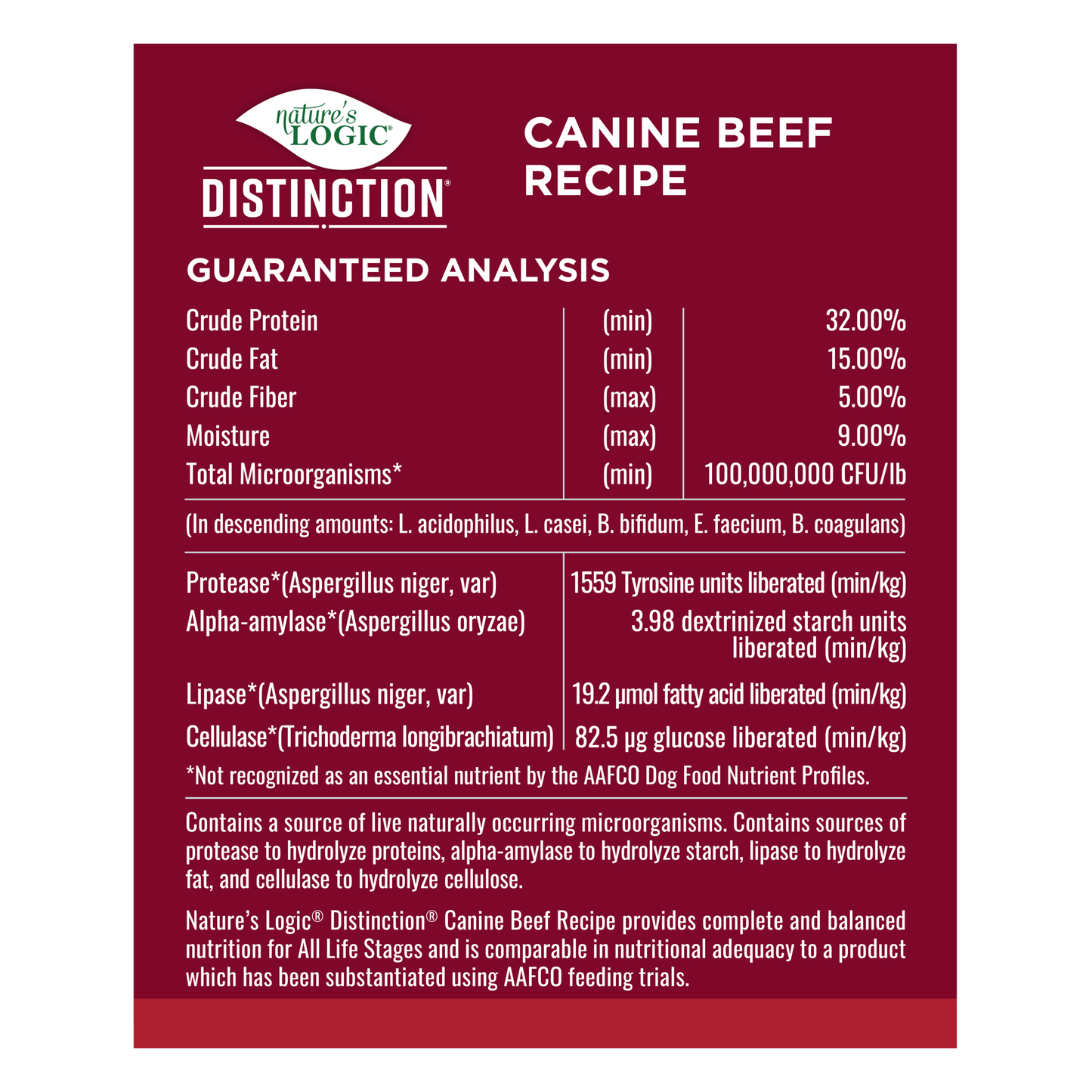 Nature's Logic Distinction Canine Beef – 24LB