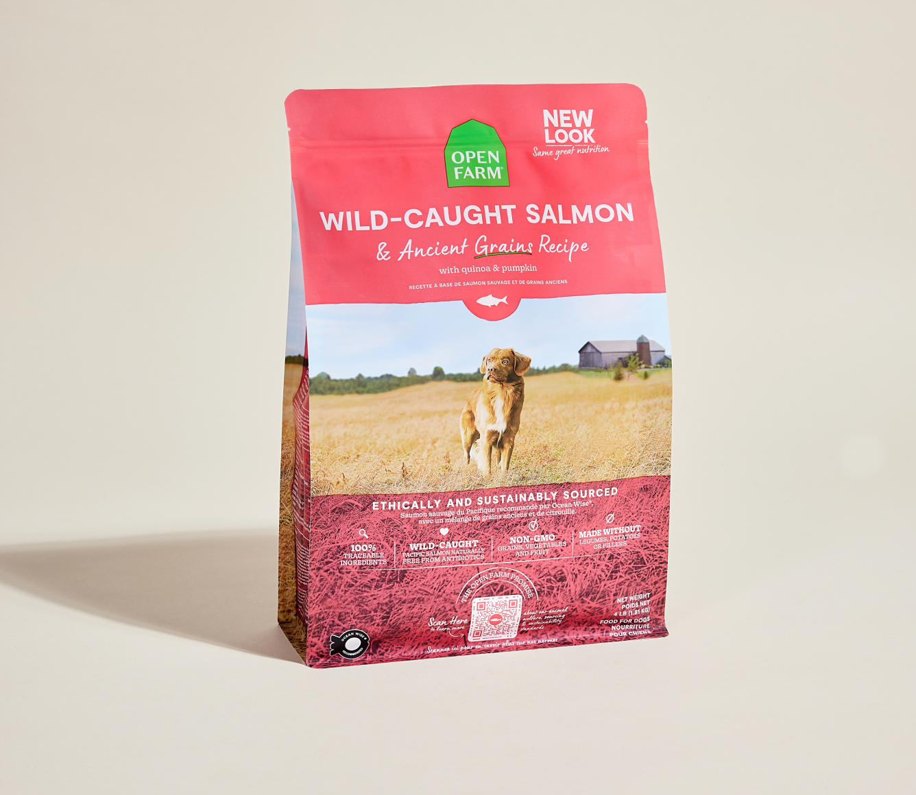 Open Farm Wild-Caught Salmon & Ancient Grains Recipe for Dogs