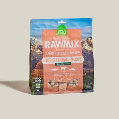 Package of Open Farm Rawmix on a light gray background