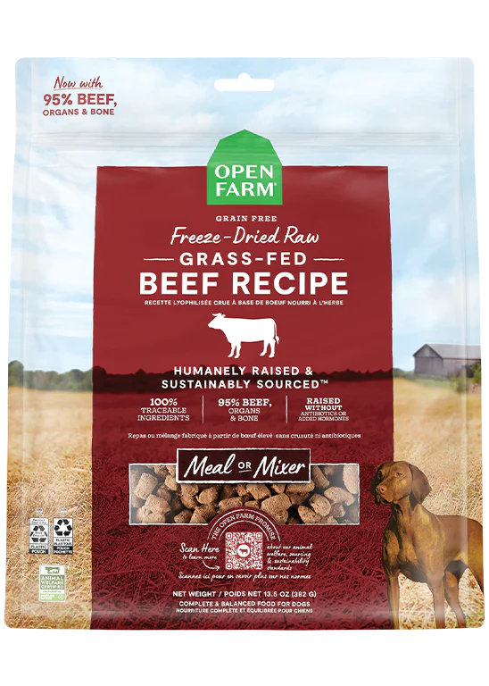 Open Farm Freeze-Dried Farmer's Table - Grass-Fed Beef Recipe