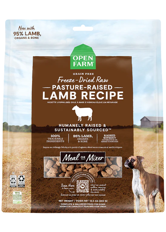 Open Farm Freeze-Dried Farmer's Table - Pasture-Raised Lamb Recipe