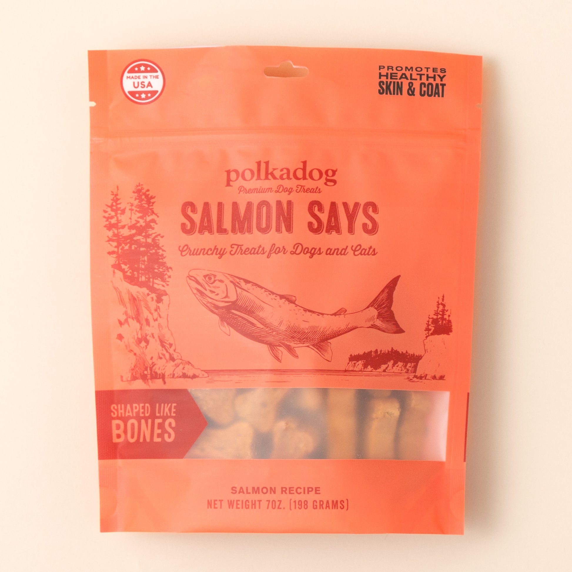 Salmon Says – Bone-Shaped Salmon Dog Treats – Polkadog