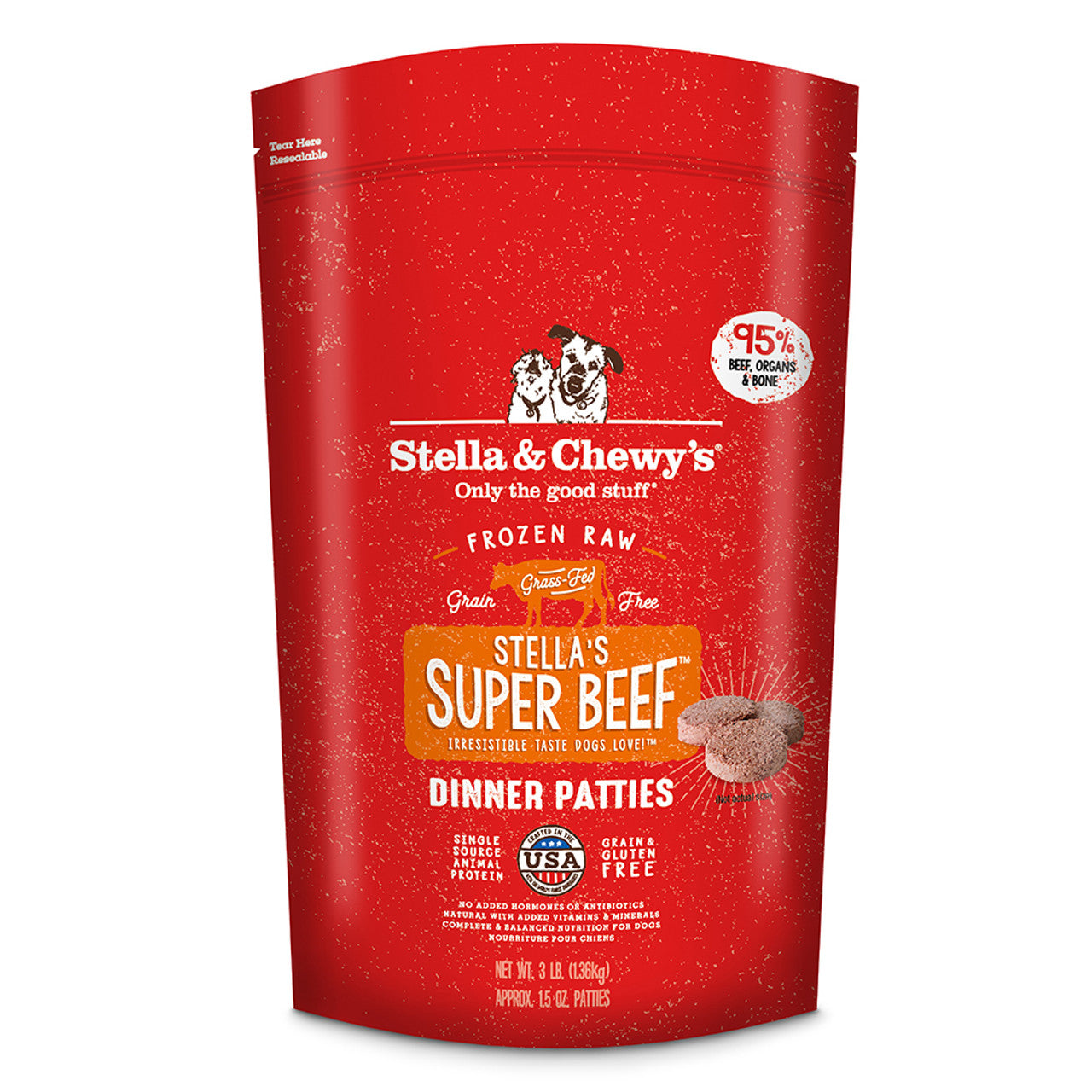 Stella & Chewy's - Super Beef Frozen Raw Dinner Patties