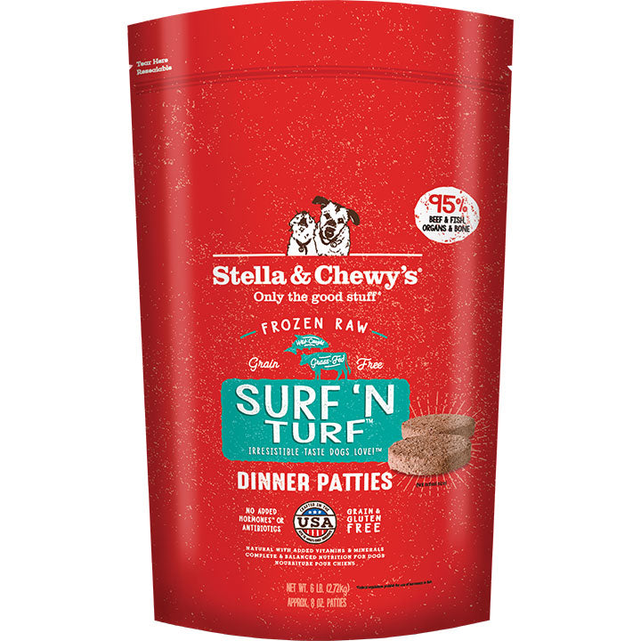 Stella & Chewy's - Surf 'N Turf Frozen Raw Dinner Patties