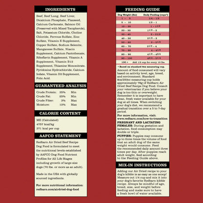 Redbarn Air Dried Beef Recipe Dog Food