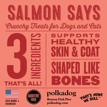 Load image into Gallery viewer, Polkadog Salmon Says (Bones)
