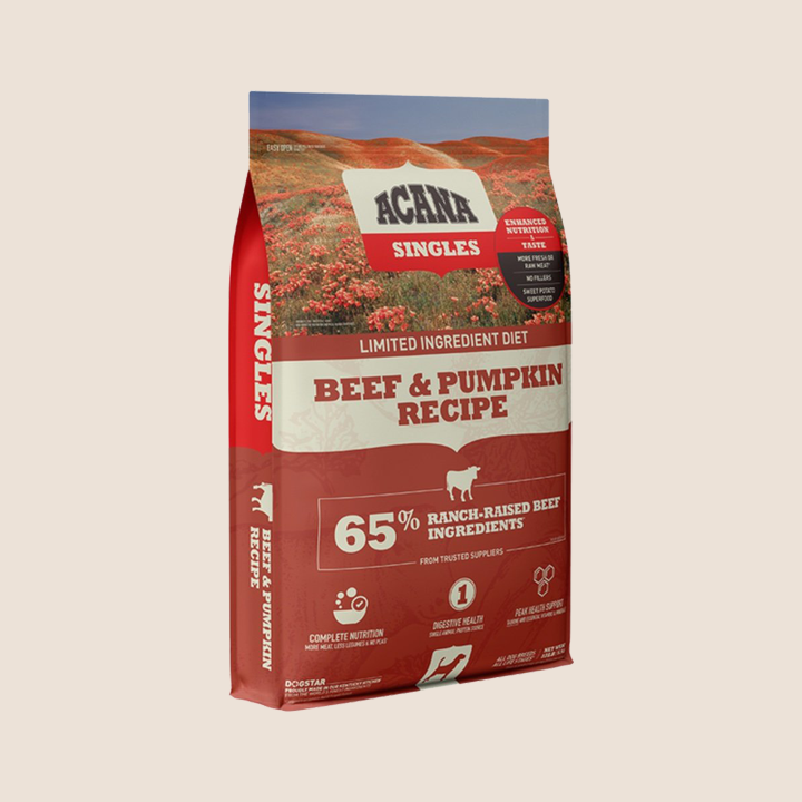 ACANA Singles Beef Pumpkin Recipe Polkadog