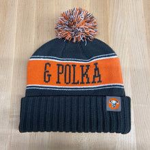 Load image into Gallery viewer, Peace, Love &amp; Polka Orange Beanie
