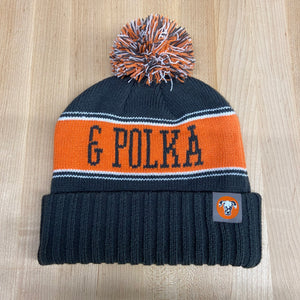 Peace, Love & Polka Orange Beanie
