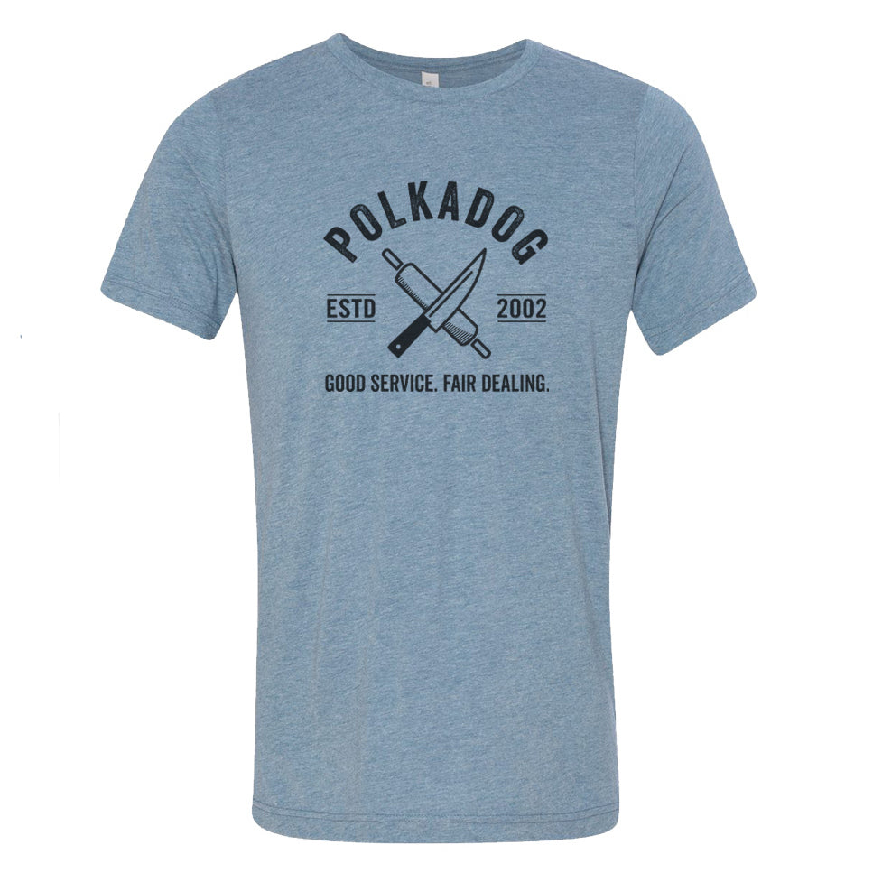 Knife & Rolling Pin T-shirt - Denim Blue