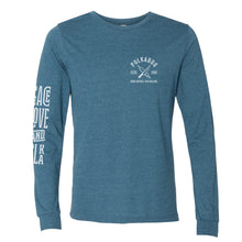 Load image into Gallery viewer, Knife &amp; Rolling Pin Long Sleeve T-shirt - Deep Heather Teal
