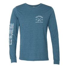Load image into Gallery viewer, Knife &amp; Rolling Pin Long Sleeve T-shirt - Deep Heather Teal
