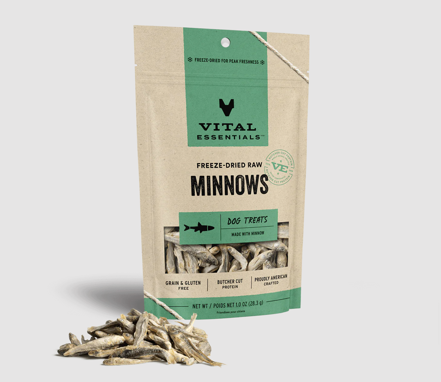 Vital Essentials Freeze-Dried Raw Cat Treats, Minnows Treats, 2.5oz