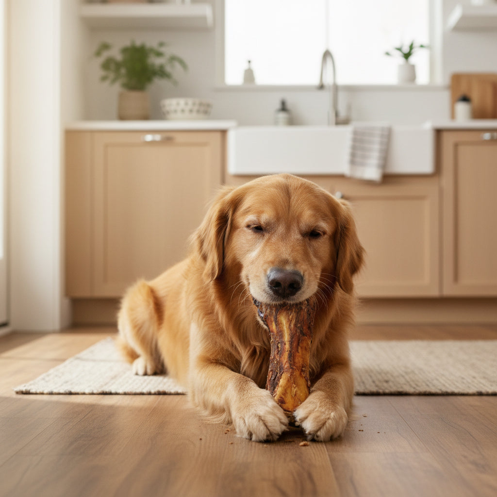 smoked bone on a beige background