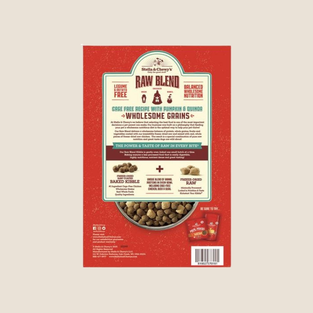Stella & Chewy's Raw Blend Kibble - Wholesome Grains Cage Free Recipe for Dogs