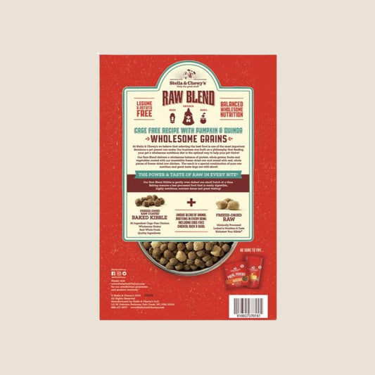 Stella & Chewy's Raw Blend Kibble - Wholesome Grains Cage Free Recipe for Dogs