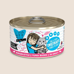 BFF Cat Food Can 3oz - Case of 6 BFF Tuna & Shrimp Sweethearts (in gravy)