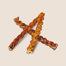 Load image into Gallery viewer, Red Barn Naturals Braided Bully Sticks or Beef Pizzle Dog Treats
