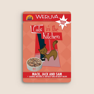Cats in the Kitchen Cat Food Can Cats in the Kitchen Mack, Jack, and Sam 3 Ounce Pouch
