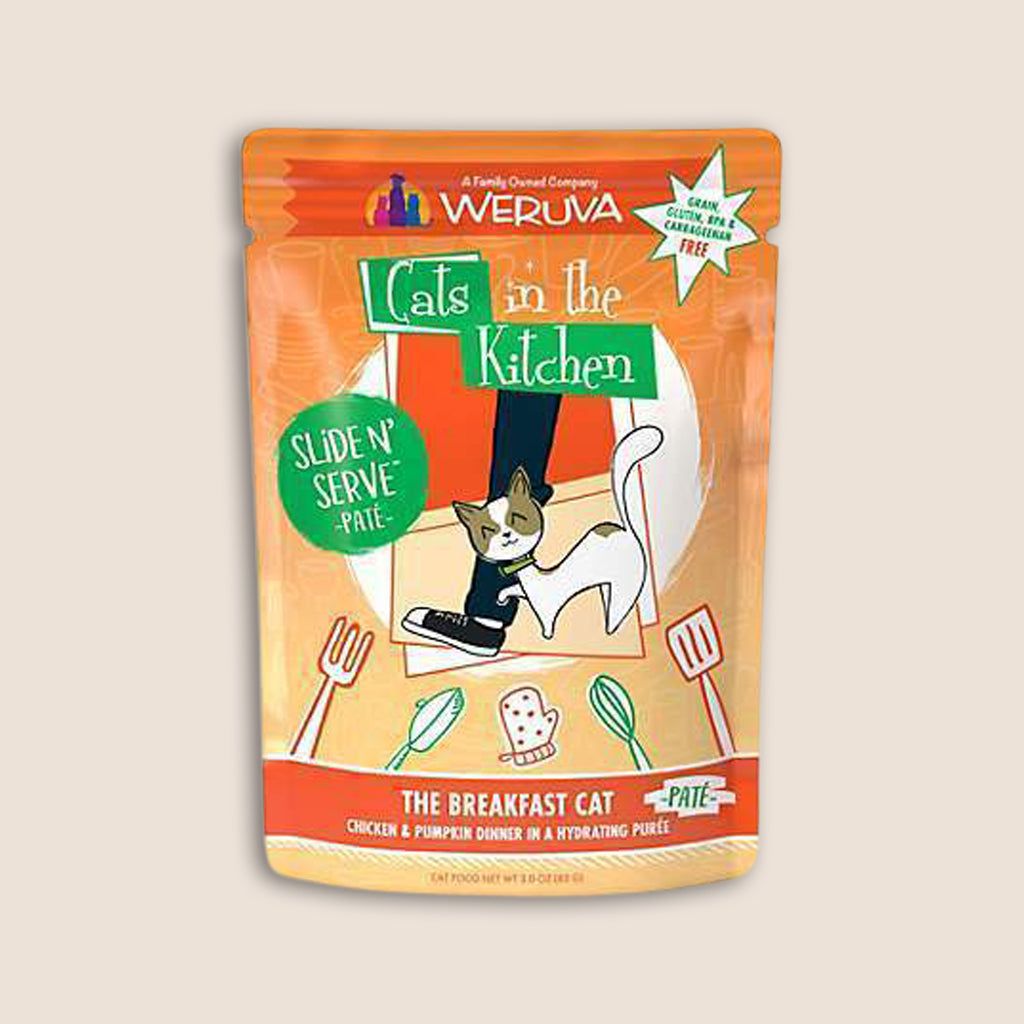 Cats in the Kitchen Cat Food Can 3.2oz - Case of 6 Cats in the Kitchen The Breakfast Cat 3 Ounce Pouch