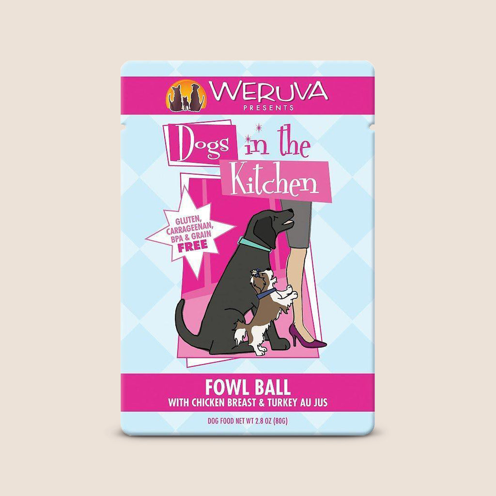 Weruva Canned Dog Food Dogs in the Kitchen Fowl Ball Pouch