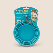Load image into Gallery viewer, Messy Mutts Accessories Teal Messy Mutts Collapsible Bowl
