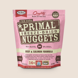 Primal Raw Cat Food Primal Beef & Salmon - Freeze Dried - 14 Ounce