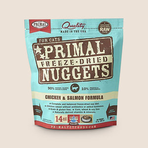 Primal Raw Cat Food Primal Chicken & Salmon - Freeze-Dried Raw Cat Food - 14 Ounce